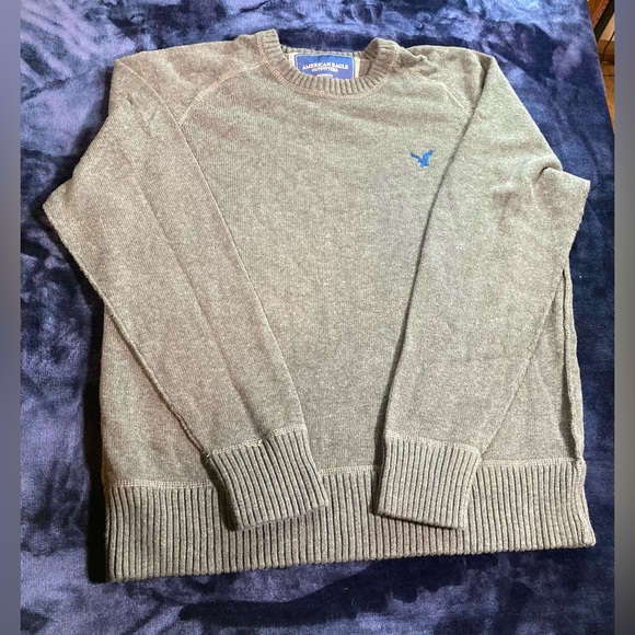 Vintage American Eagle Outfitters Cotton Gray Sweater men’s size Large - Picture 2 of 6
